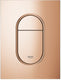 Grohe arena cosmopolitan s bedieningspaneel toilet - verticaal - dual flush - warm sunset (glanzend brons) - slank formaat