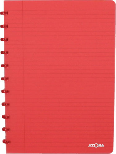 Atoma trendy schrift - a4 - 144 bladzijden - gelijnd - transparant rood - 1 stuk