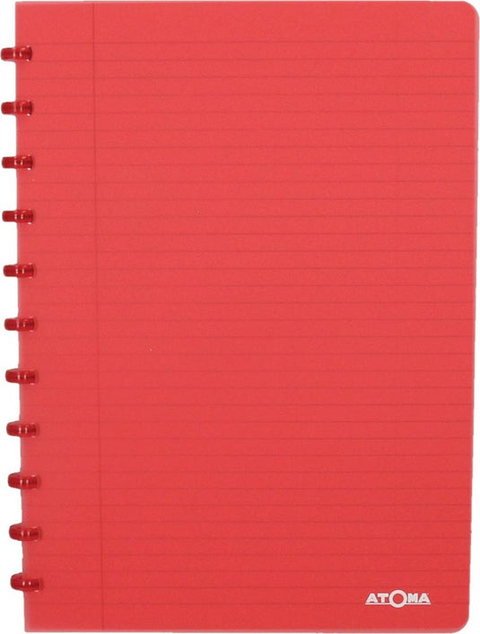 Atoma trendy schrift - a4 - 144 bladzijden - gelijnd - transparant rood - 1 stuk