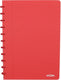 Atoma trendy schrift - a4 - 144 bladzijden - gelijnd - transparant rood - 1 stuk