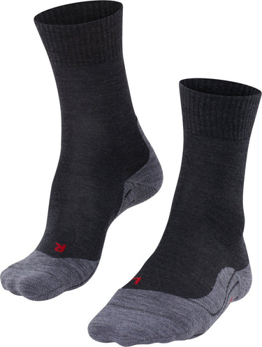 Falke tk5 anti-blaar dun wol functioneel materiaal wandelsokken dames grijs - maat 39-40
