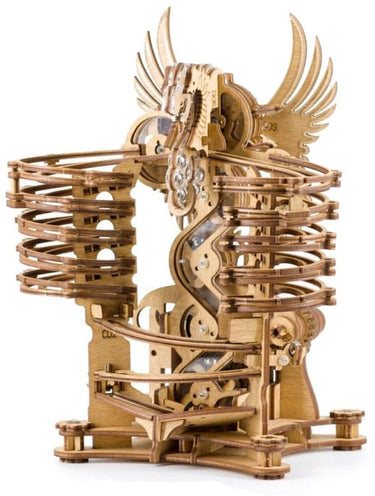 Geronimo games marble run dragon - secret box - - idventure bouwpakket knikkerbaan - hout - 260 onderdelen en 15 metalen knikkers - geschikt vanaf 14 jaar -