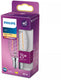Philips led lamp - kaarslamp met e14 fitting - warmwit licht: 2700k - 25w - helder geribbeld glas