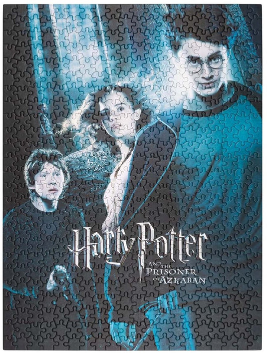 Harry potter , puzzel 500 stuks en de gevangene van azkaban met cilindrische doos, noir bleu