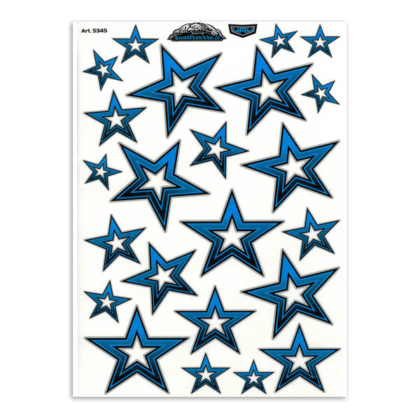 Sticker set blue stars