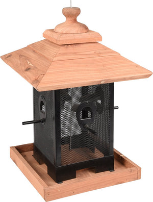 Flamingo voedersilo leya hout noten