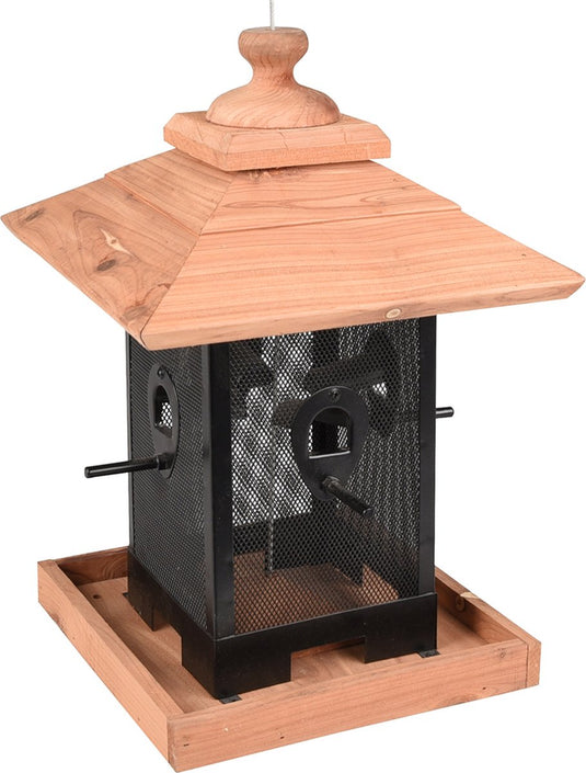 Flamingo voedersilo leya hout noten