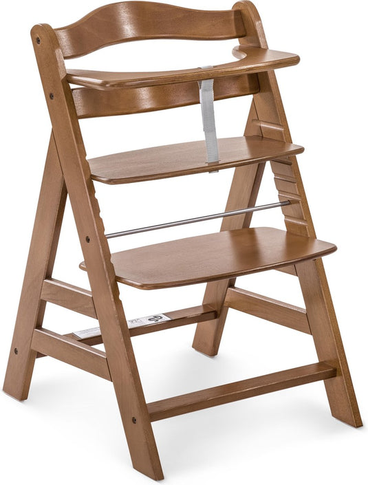 Hauck alpha+ kinderstoel - meegroeiend vanaf 6 maanden tot 90 kg - fsc® gecertificeerd beukenhout - walnoot