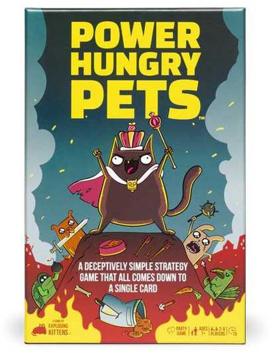 Exploding kittens power hungry pets - engelstalig kaartspel - partyspel