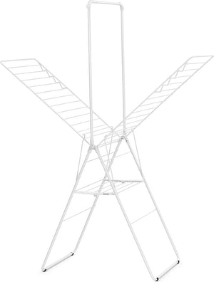 Brabantia hangon droogrek 25m - met stang - inklapbaar wasrek - white