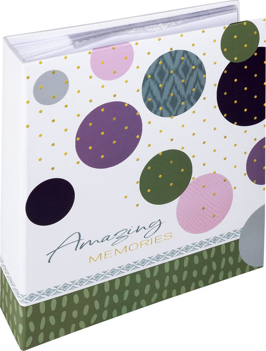 Walther me-487-a amazing memories - memo insteekalbum - formaat 25 x 28 cm - 200 foto's 13 x 18 cm - groen