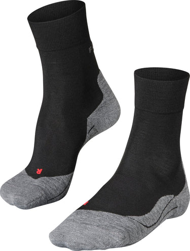 Falke ru4 wool anti-blaar wol functioneel materiaal hardloopsokken heren zwart - maat 46-48