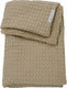 Meyco baby wafel teddy ledikant deken - taupe - 100x150cm - 2.0 tog