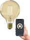 Calex slimme lamp - wifi led filament verlichting - globe 9,5cm - e27 - smart bulb goud- dimbaar - warm wit licht - 7w