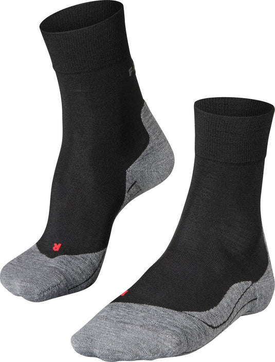 Falke ru4 wool anti-blaar wol functioneel materiaal hardloopsokken heren zwart - maat 42-43