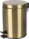 Differnz pedaalemmer mat goud â€“ prullenbak badkamer â€“ afvalbakje â€“ 5 liter