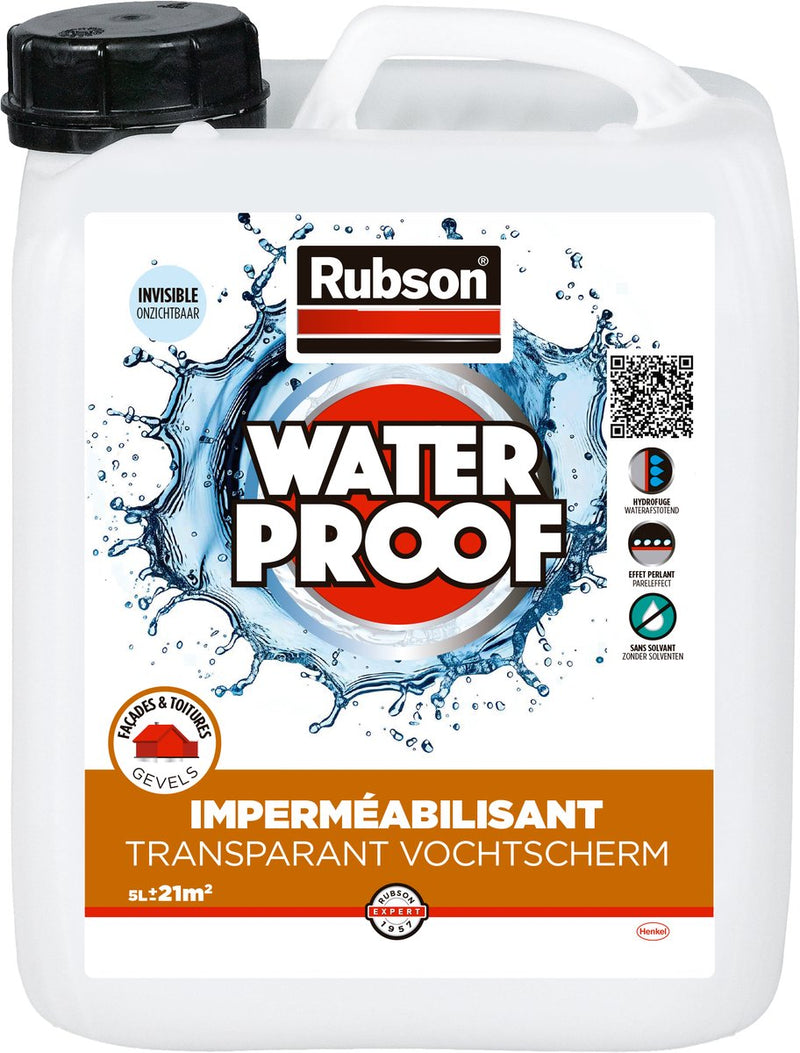 Load image into Gallery viewer, Rubson transparant vochtscherm 5.5 liter | vochtwerende coating buitenmuur gevel dak impregneren
