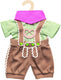 Heless poppenkleding lederhosen met overhemd en sjaal,35-45 cm