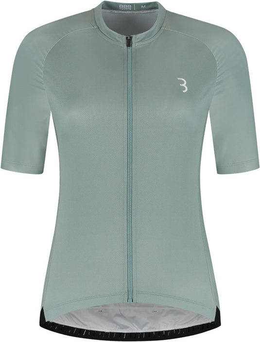 Bbb cycling donnafit r - duurzaam fietsshirt dames korte mouw - 15-25 °c - ademend mtb en wielrenshirt - 3 achterzakken - sage groen
