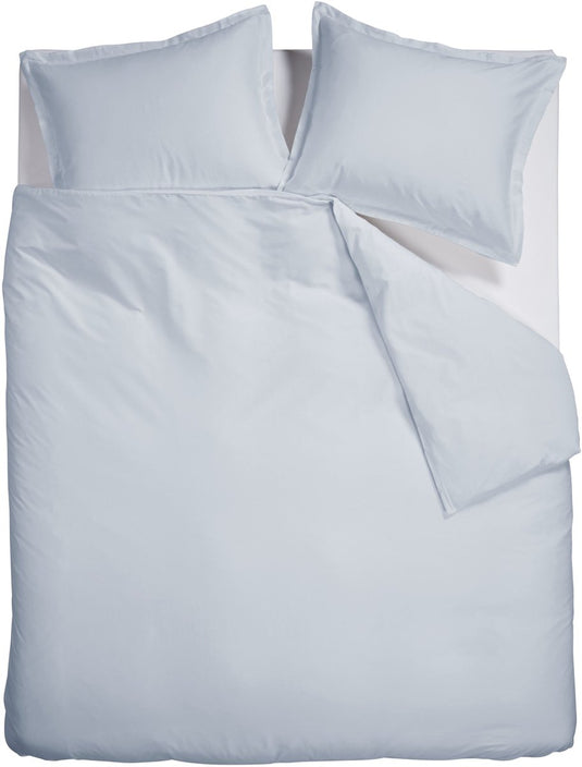 Ambiante satin uni dekbedovertrek - lits-jumeaux xl - 260 x 200 220 cm - licht blauw