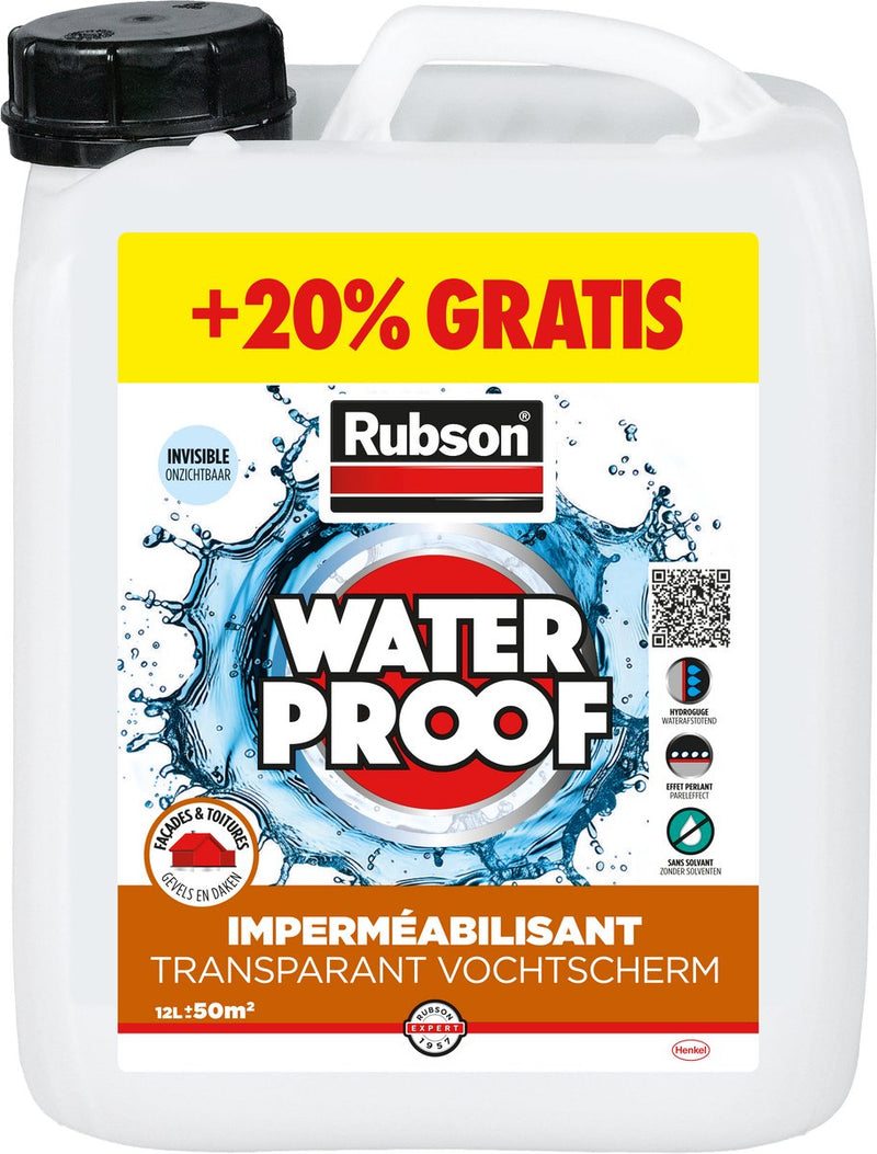 Load image into Gallery viewer, Rubson transparant vochtscherm 12 liter | vochtwerende coating buitenmuur gevel dak impregneren
