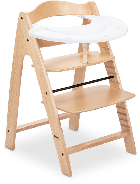 Hauck kinderstoel set arketa n play - houten kinderstoel met speelblad - fsc®-gecertificeerd beukenhout - beech