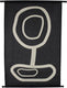 Hd collection wanddoek organisch zwart 83x3x110cm