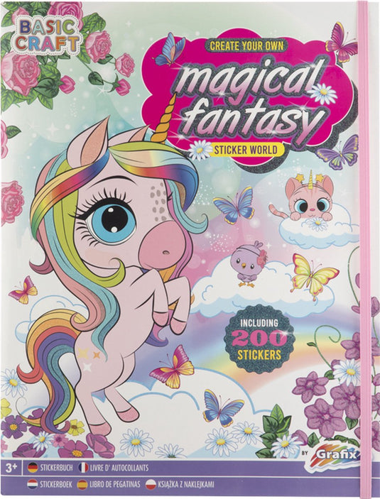 Grafix stickerboek magical fantasy met 200 stickers
