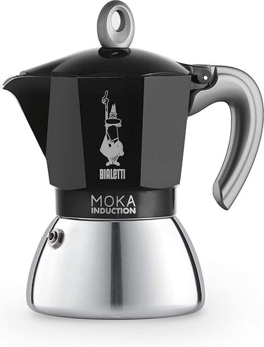 Bialetti moka induction zwart percolator – 6 kops – 270 ml – geschikt voor inductie
