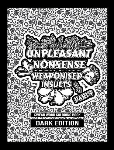 Hugoelena scheldwoorden kleurboek van - unpleasant nonsense: weaponised insults - kleurboek voor volwassenen - engelse editie