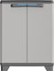 Keter linear opbergkast laag - 1 plank- 39x68x90cm - zwart grijs