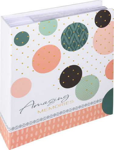 Walther me-487-r amazing memories - memo insteekalbum - formaat 25 x 28 cm - 200 foto's 13 x 18 cm - zalm