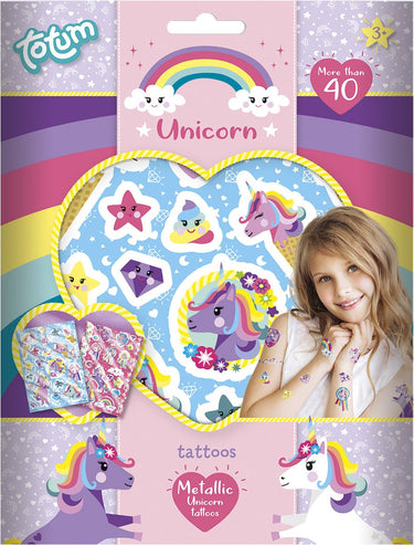 Totum eenhoorn metallic tattoos