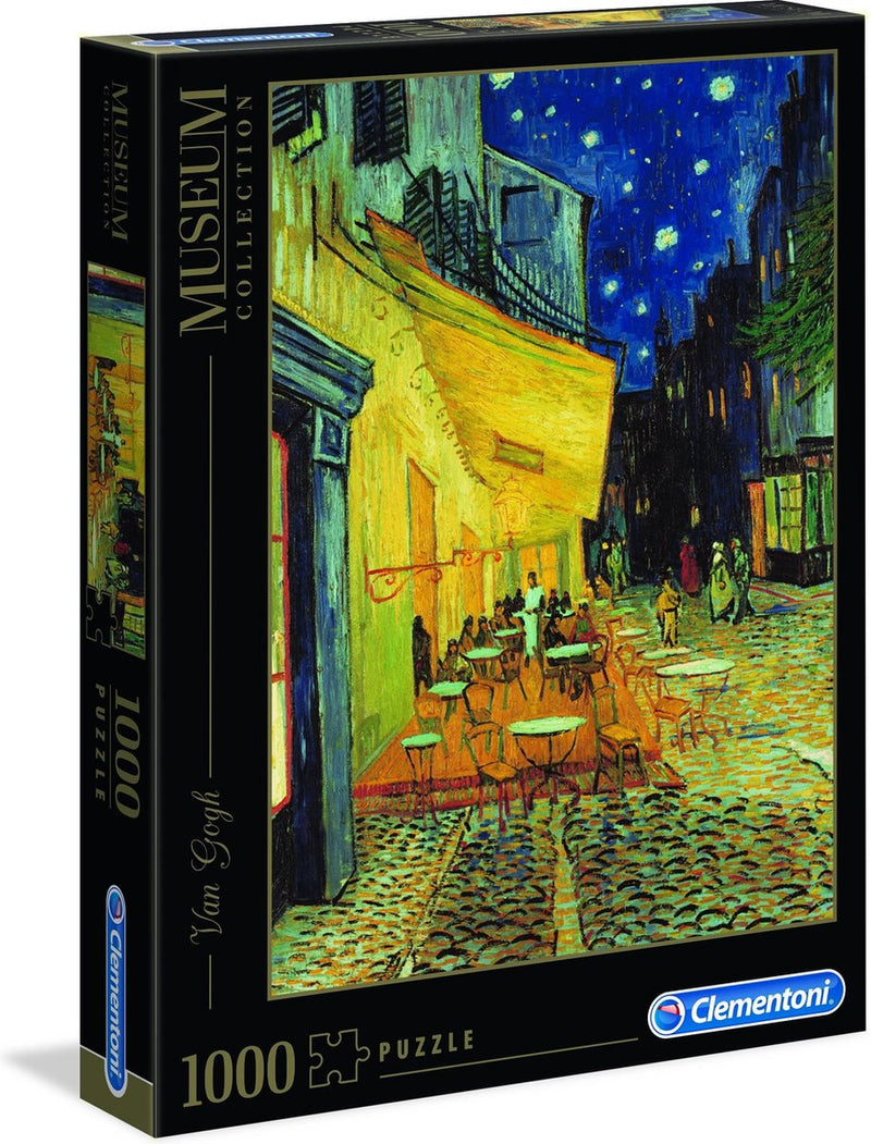 Load image into Gallery viewer, Clementoni legpuzzel van gogh cafe terrace at night, 1000st.
