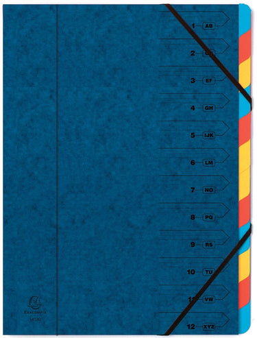 Exacompta sorteermappen 5222z blauw a4