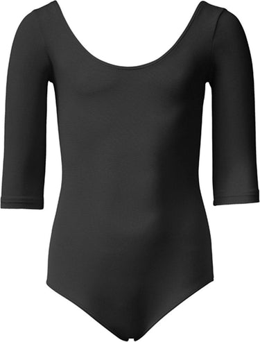 Papillon leotard 3 4 mouwen balletpak - maat 152 - unisex - zwart