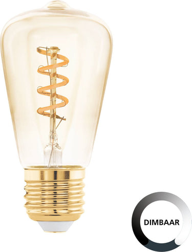 Eglo led lamp - e27 - ø 4,8 cm - st48 - amber - 2000k - dimbaar
