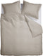 Ambiante satin uni dekbedovertrek - lits-jumeaux - 240 x 200 220 cm - zand