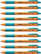 Stabilo pointball - balpen - navulbaar - turquoise - doos 10 stuks