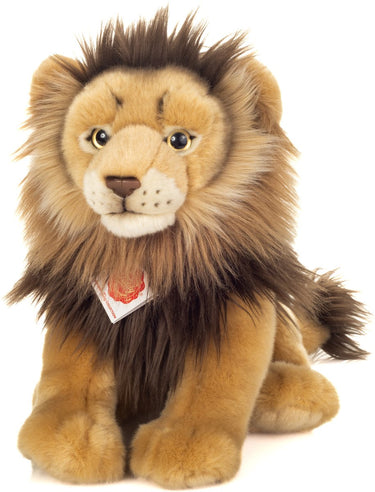 Teddy hermann hermann teddy knuffeldier leeuw - zachte pluche stof - premium knuffels - lichtbruin - 30 cm - leeuwen