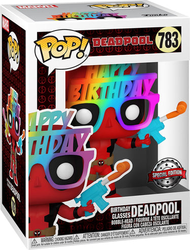 Funko deadpool 30th birthday glasses deadpool vinylfiguur 783 pop! standaard