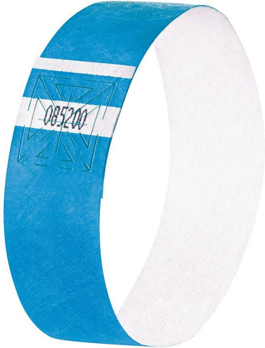 Sigel evenementenbandjes - super soft - 255x25mm- neon blauw - 120 stuks - si-eb211