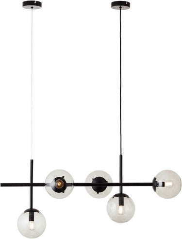 Brilliant ariol - hanglamp - glas - 1xe14 max. 40w - zwart