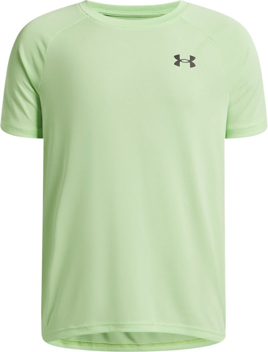 Under armour ua tech 2.0 ss-grn jongens sportshirt - groen - zwart