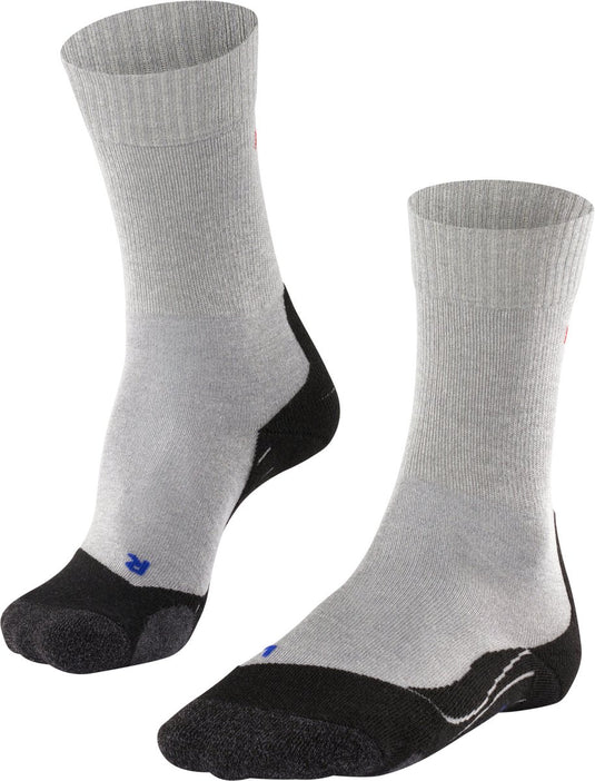 Falke tk2 cool anti-blaar dik lyocell functioneel materiaal wandelsokken heren grijs - maat 42-43