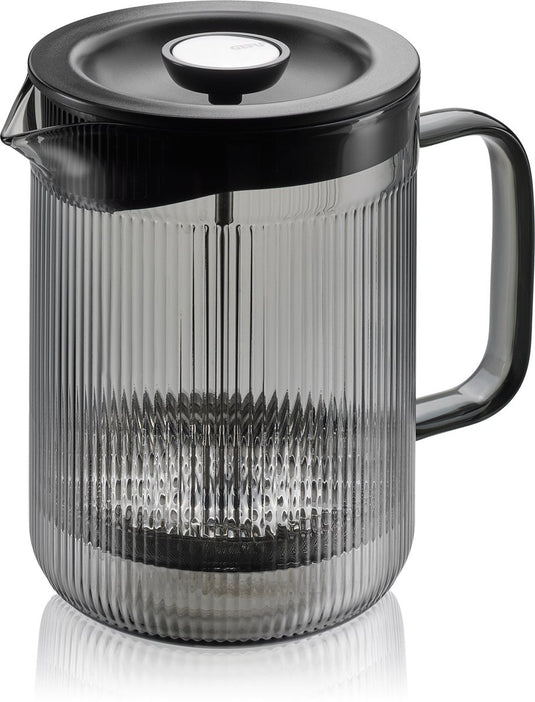 Gefu cristiano french press koffiezetter – 600 ml – borosilicaatglas – smoke grey