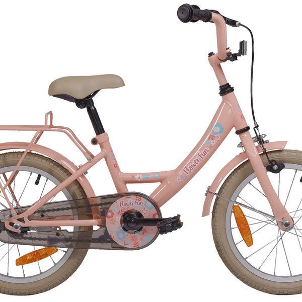 Bike fun 16 inch meisjesfiets flower fun roze