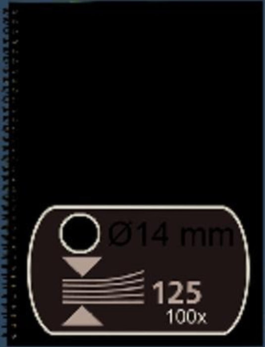 Fellowes bindruggen metaal 14 mm wit, 100 stuks
