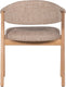 Woood tunar eetkamerstoel met armleuning - eiken hout - naturel - set van 2