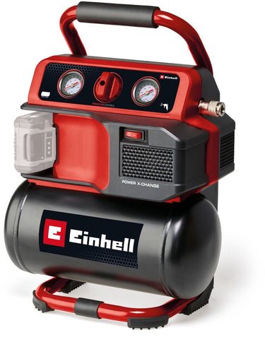 Einhell accu compressor te-ac 18 75 li of solo - power x-change - 18 v li-ion - max. 8 bar - 5 l tank - olievrij - zuigvermogen 75 l min - excl. accu en lader